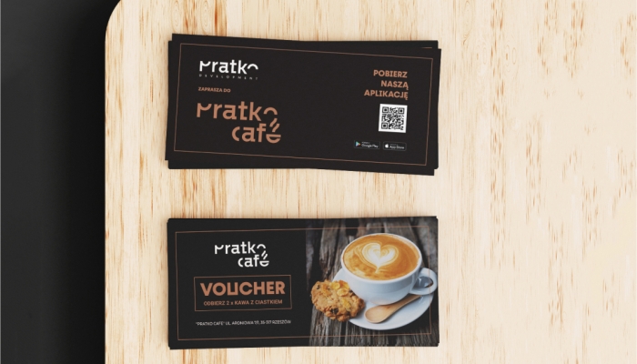 Gadżety reklamowe i materiały dla Pratko Cafe